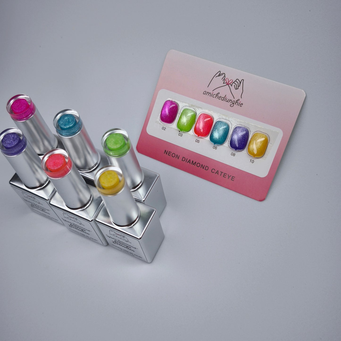 Neon Diamond CatEye Collection Gel Polish semipermanente 6pz. 15 ml.