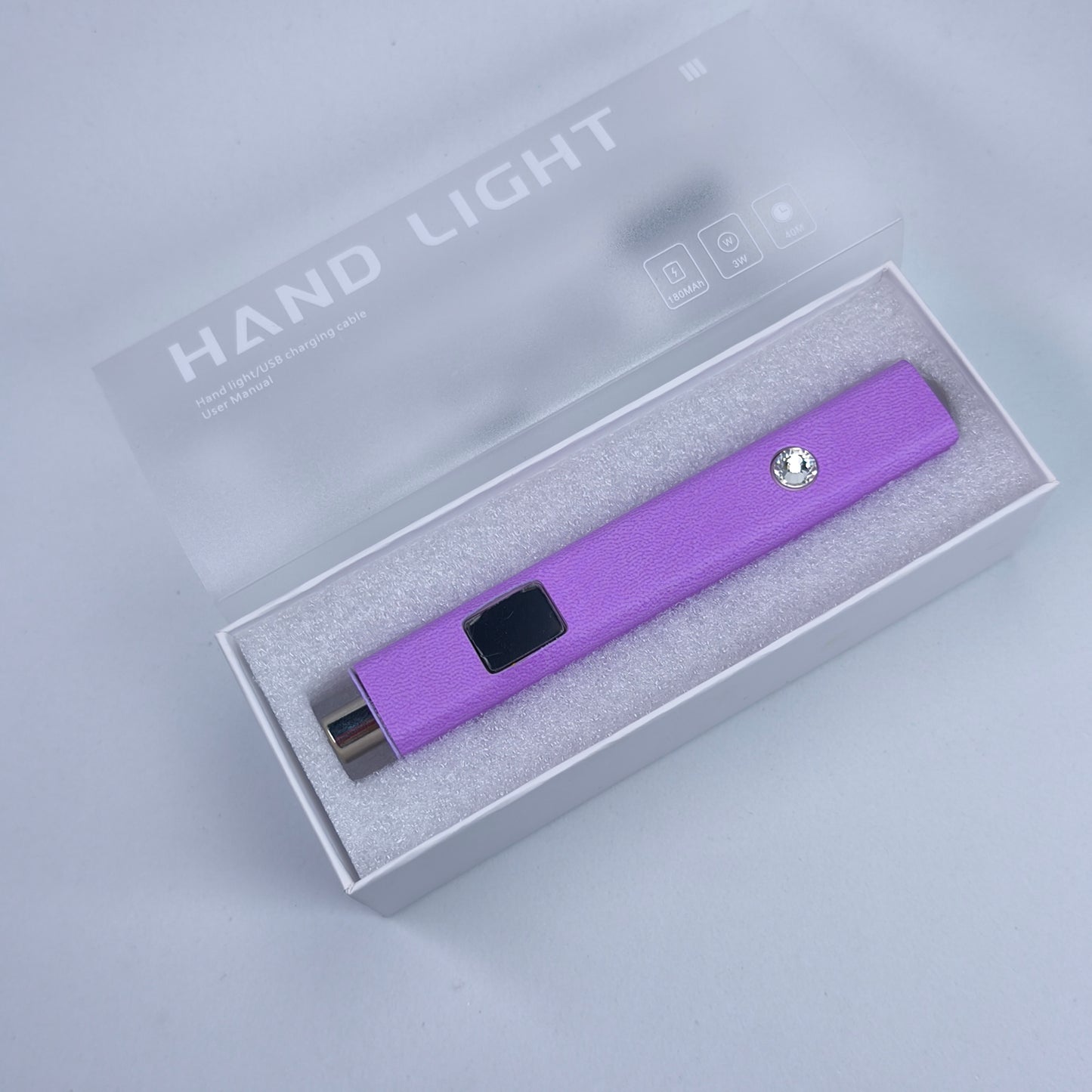 Torcia UV LED 3watt ricaricabile - calamita per gel cat eye - hand lamp 3 watt