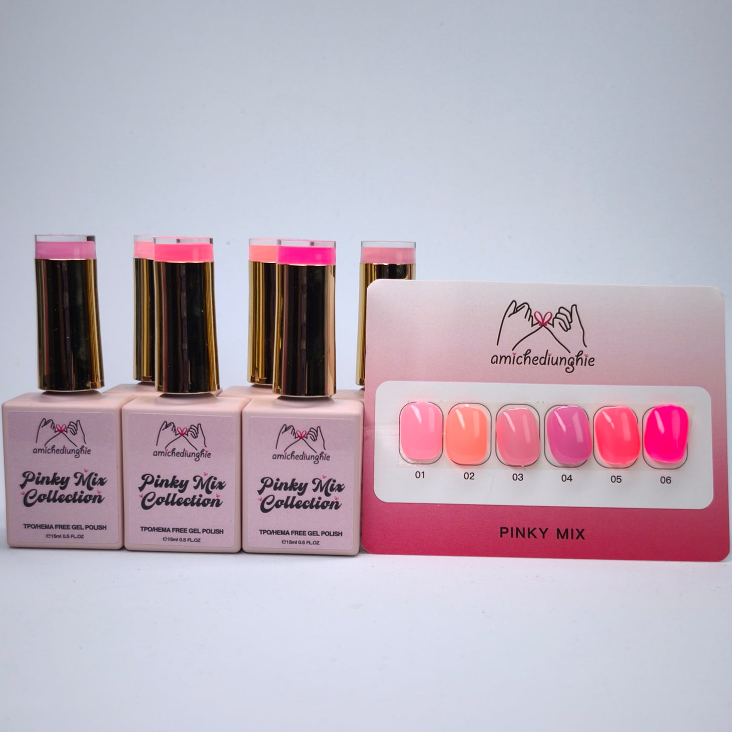 Pinky Mix Basic Collection – Gel Semipermanente 6pz. 15 ml.