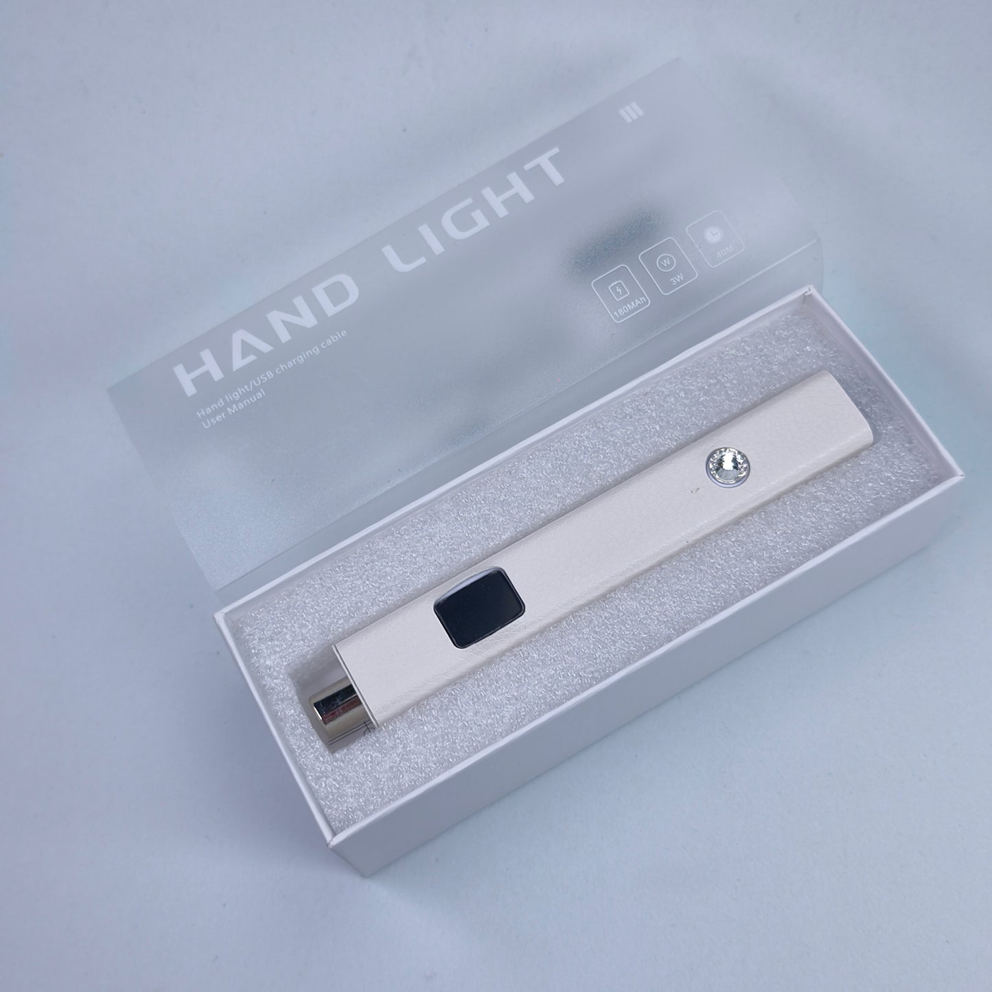 Torcia UV LED 3watt ricaricabile - calamita per gel cat eye - hand lamp 3 watt