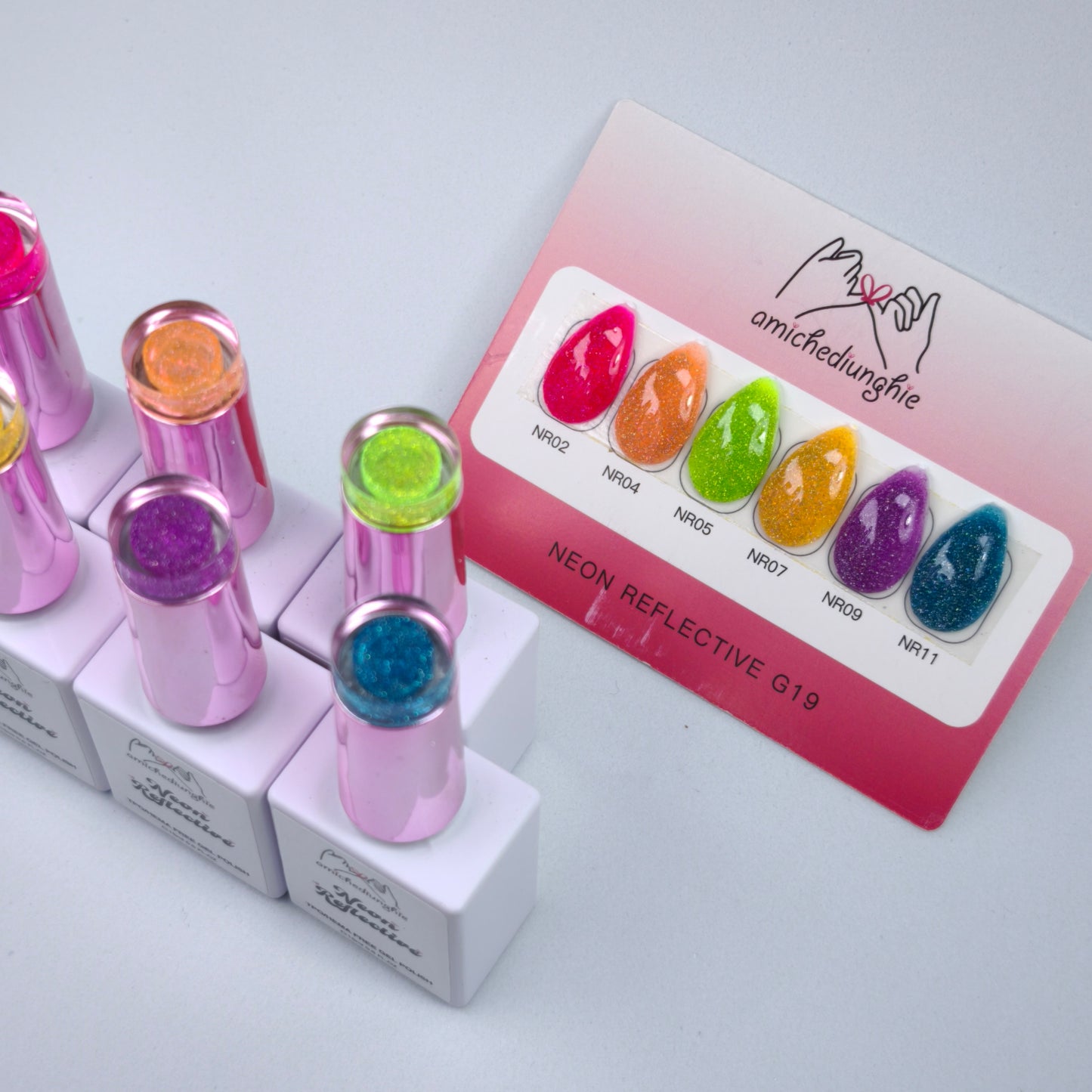 Reflective Neon Collection. Gel Polish semipermanente 6pz. 15ml.