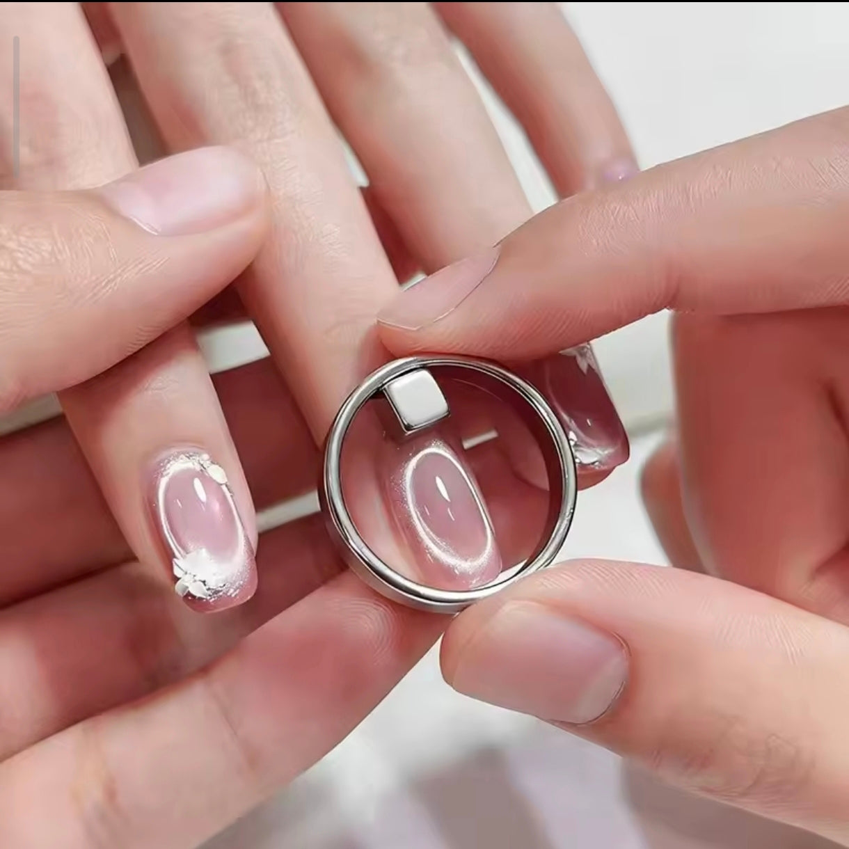 Anello magnetico circolare per effetto occhio di gatto - cateye gel polish calamita rotonda