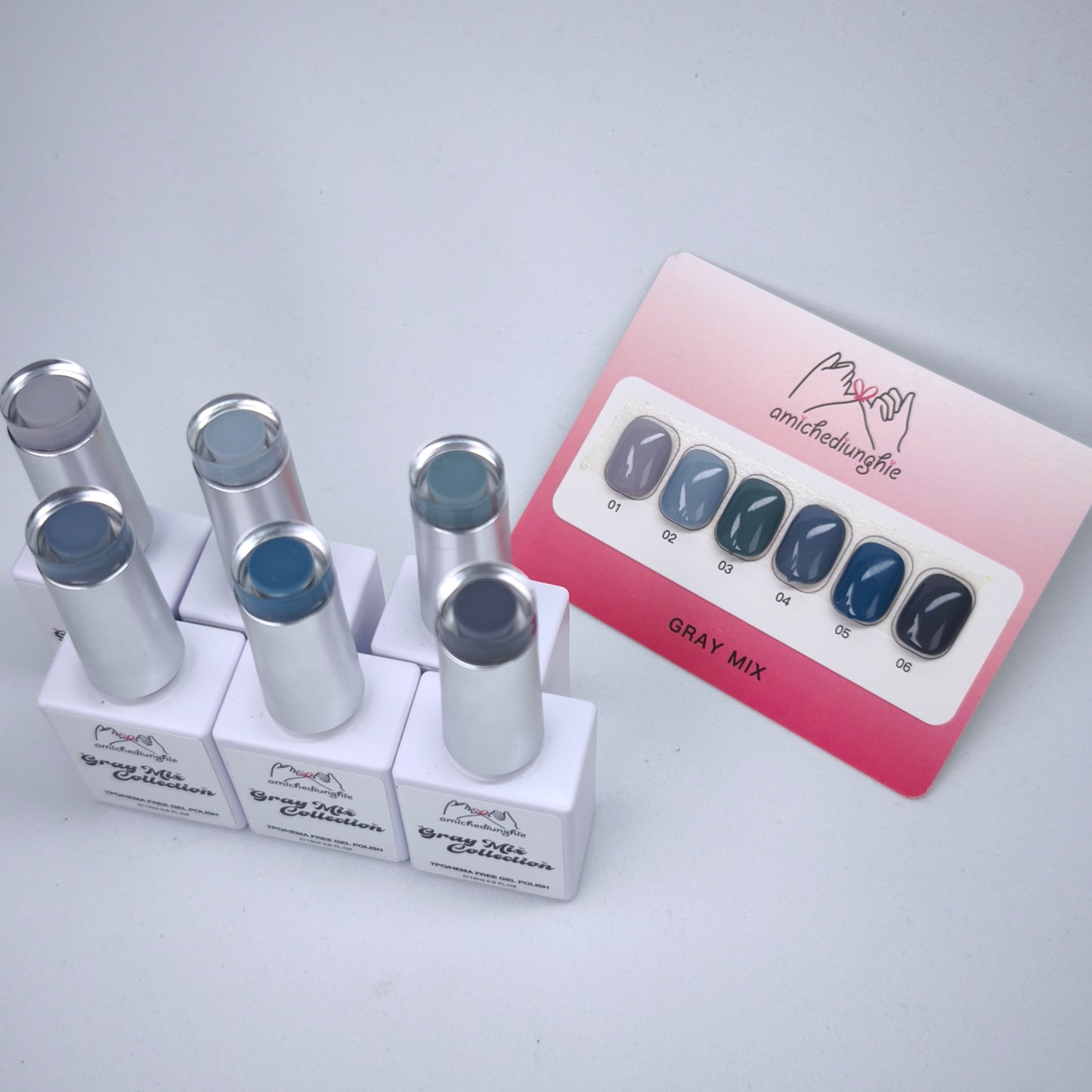 Grey Mix Basic Collection – Gel Semipermanente 6pz. 15 ml.