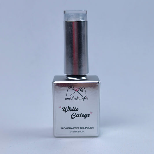 White cat eye gel polish 15ml - riflesso bianco magnetico cateye