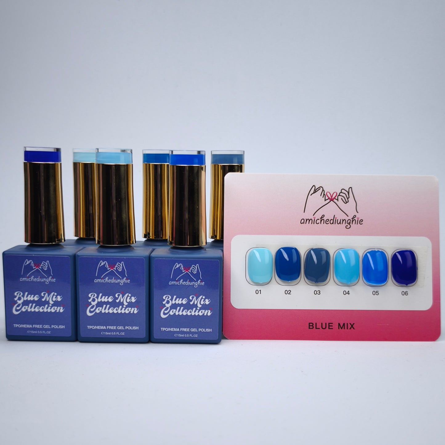 Blue Mix Basic Collection – Gel Semipermanente 6pz. 15 ml.