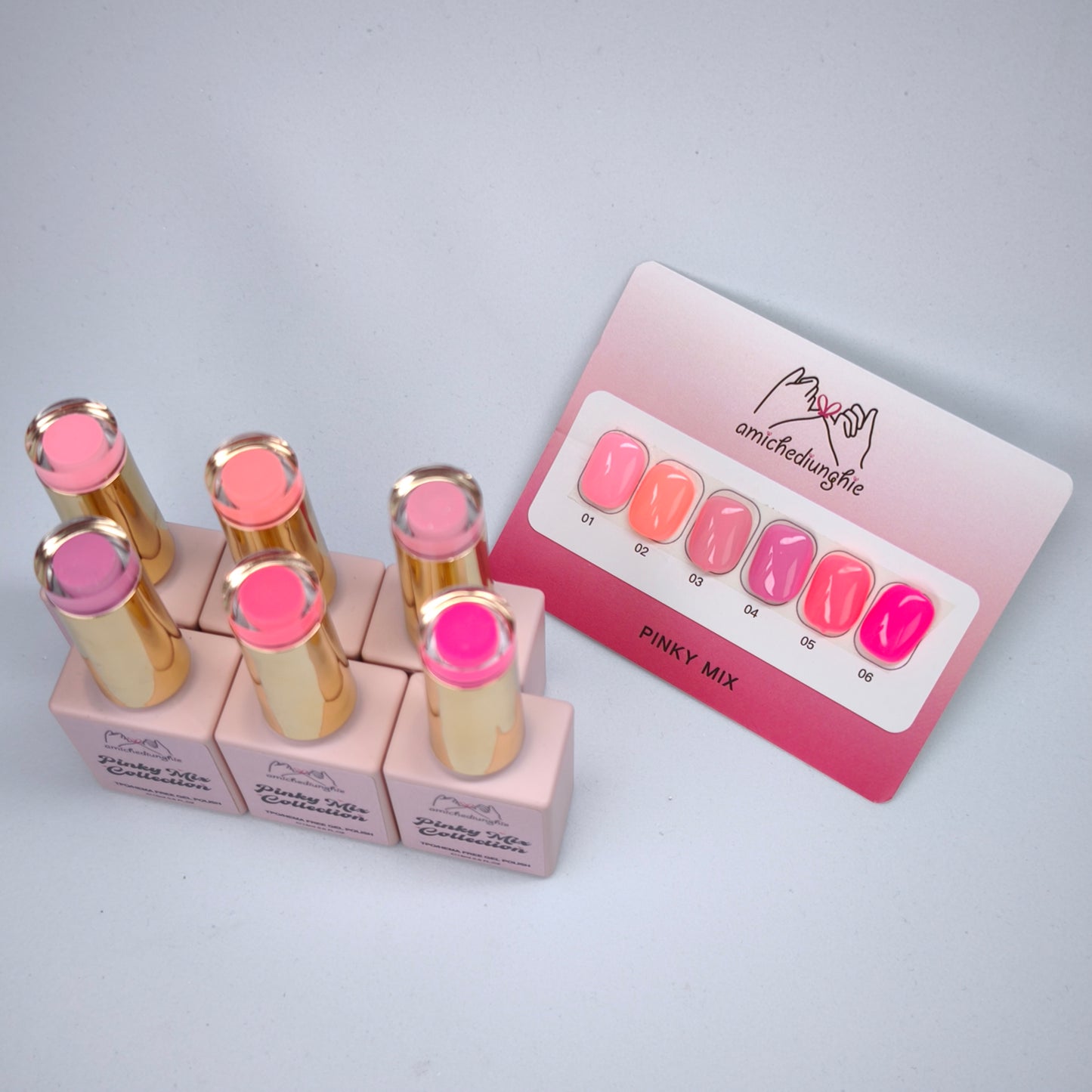 Pinky Mix Basic Collection – Gel Semipermanente 6pz. 15 ml.